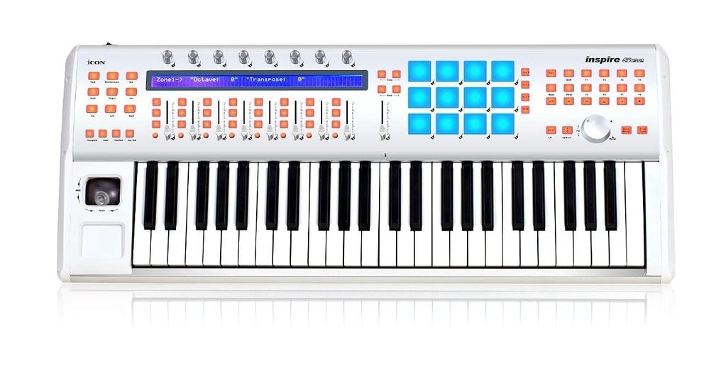ICON PRO AUDIO INSPIRE 5 G2 - 49-KEY MIDI KEYBOARD & DRUM PAD CONTROLLER