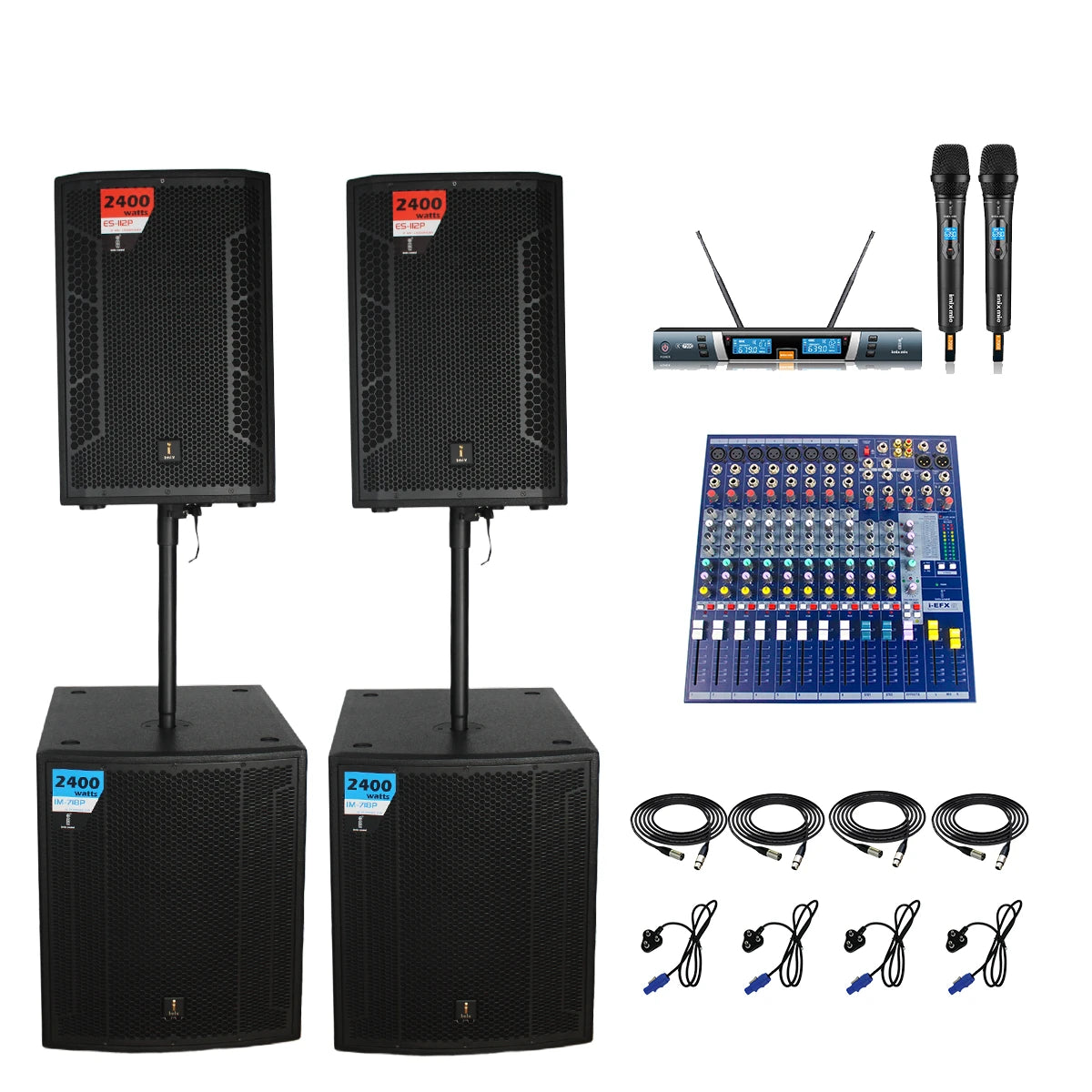Imix ES112P and IM718P Active Speaker Combo