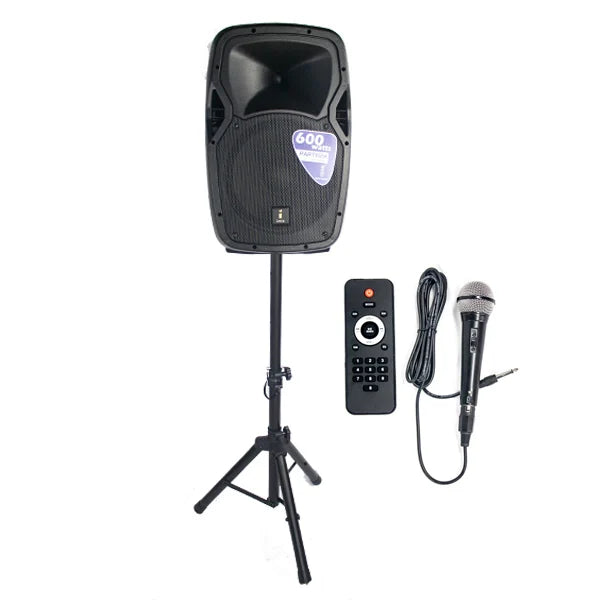 Imix Party 15A 15″ Active Speaker w/ Stand And Mic